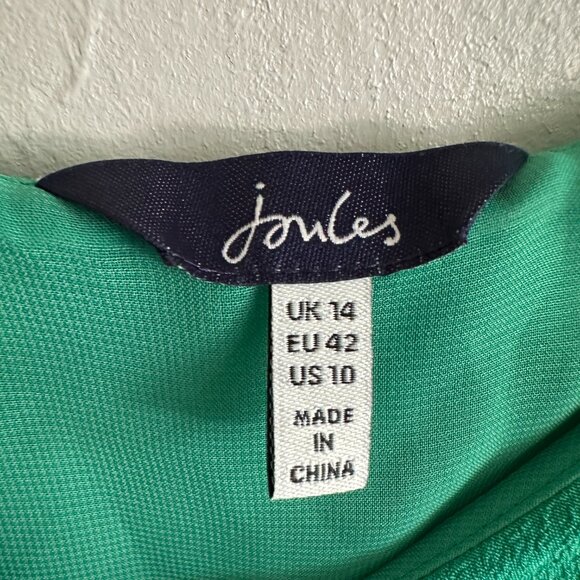 Joules Kyra Solid V Neck Blouse in Green - Picture 4 of 8